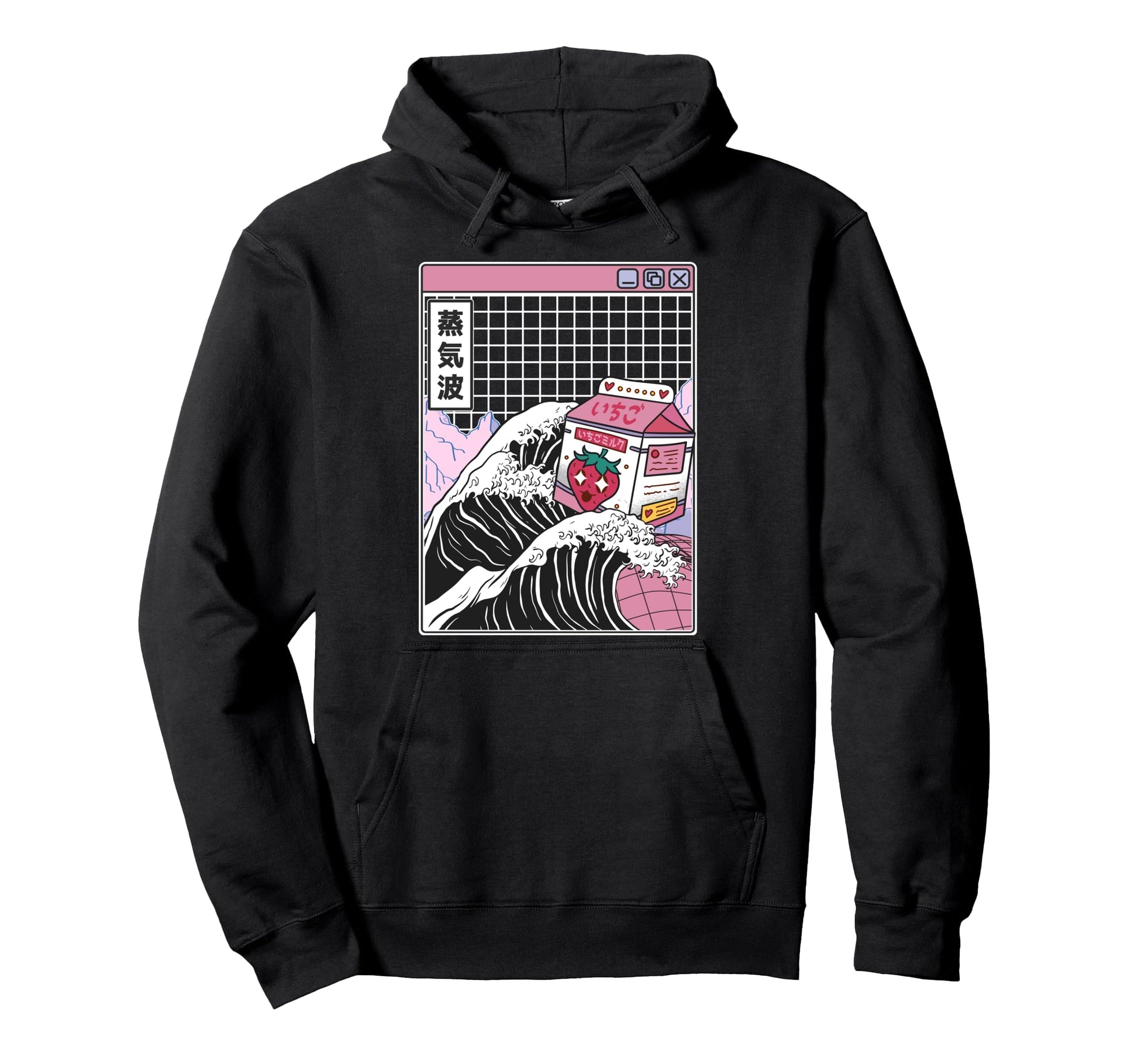 Strawberry Milk Kanagawa Wave Digital Hoodie - Streetwear Style Unisex - T-Shirt, Sweatshirt, Hoodie