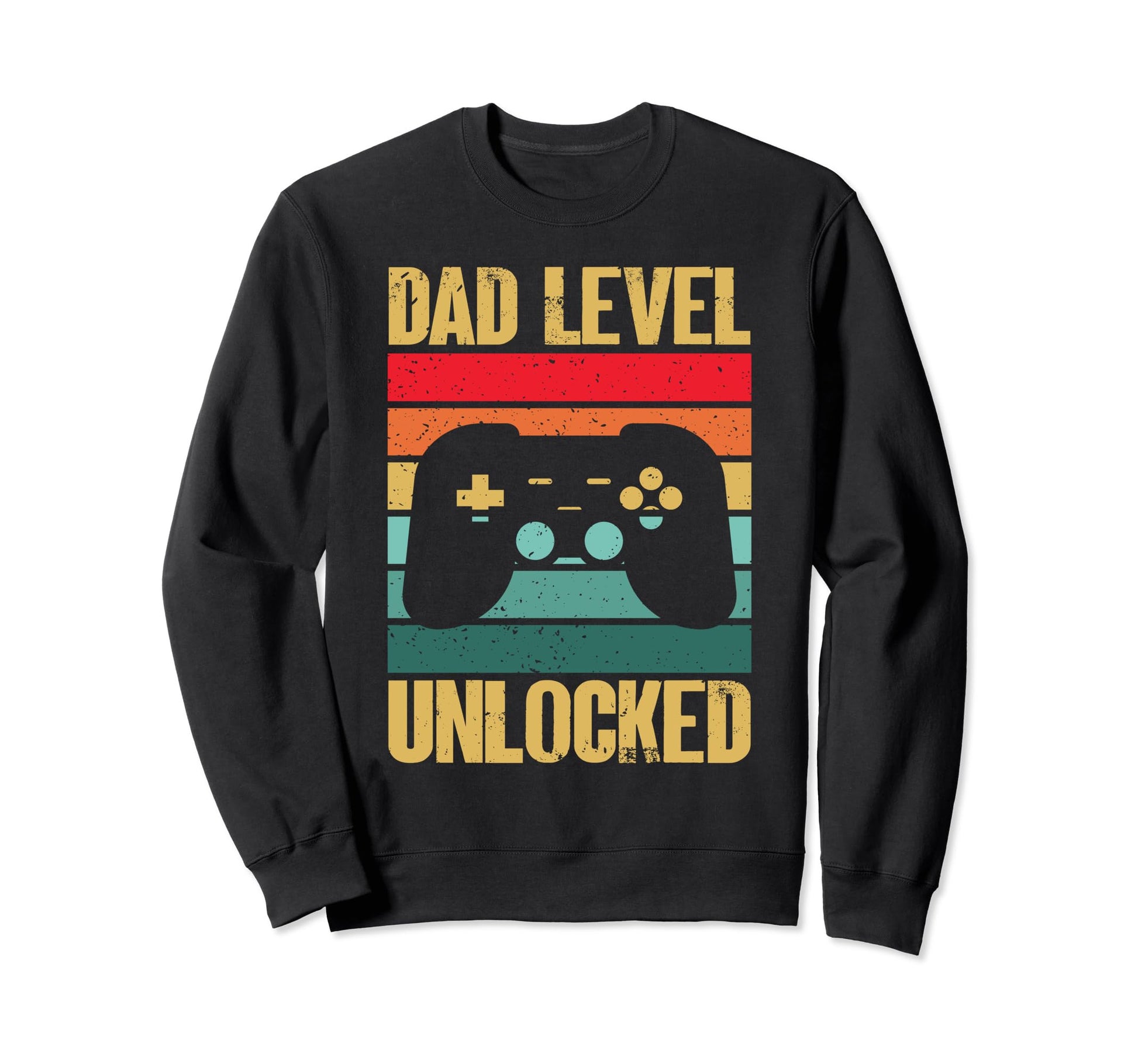 Funny Fathers Day Gamer Dad Dad Level Sweatshirt - Graphic Print Men Women - T-Shirt, Sweatshirt, Hoodie
