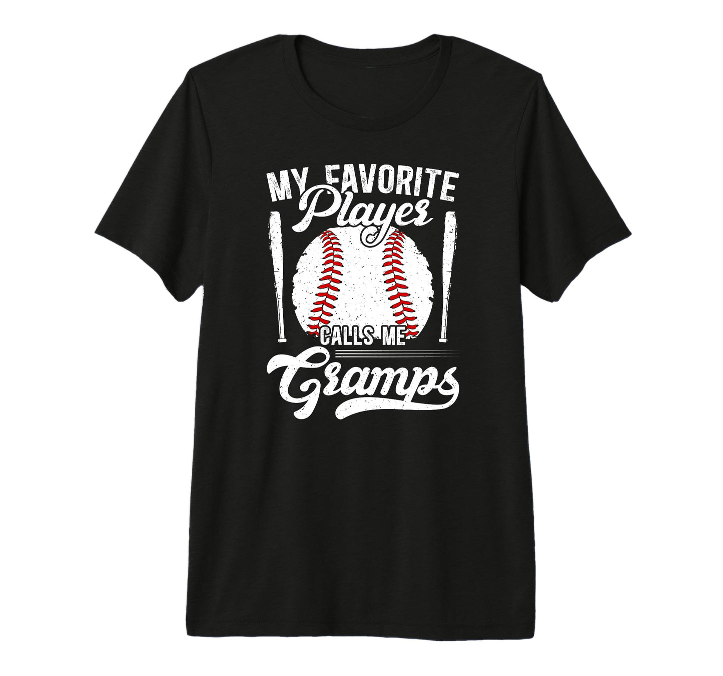 Mens My Favorite Baseball Player Gramps T-Shirt - Custom Art Print Unisex - T-Shirt, Sweatshirt, Hoodie