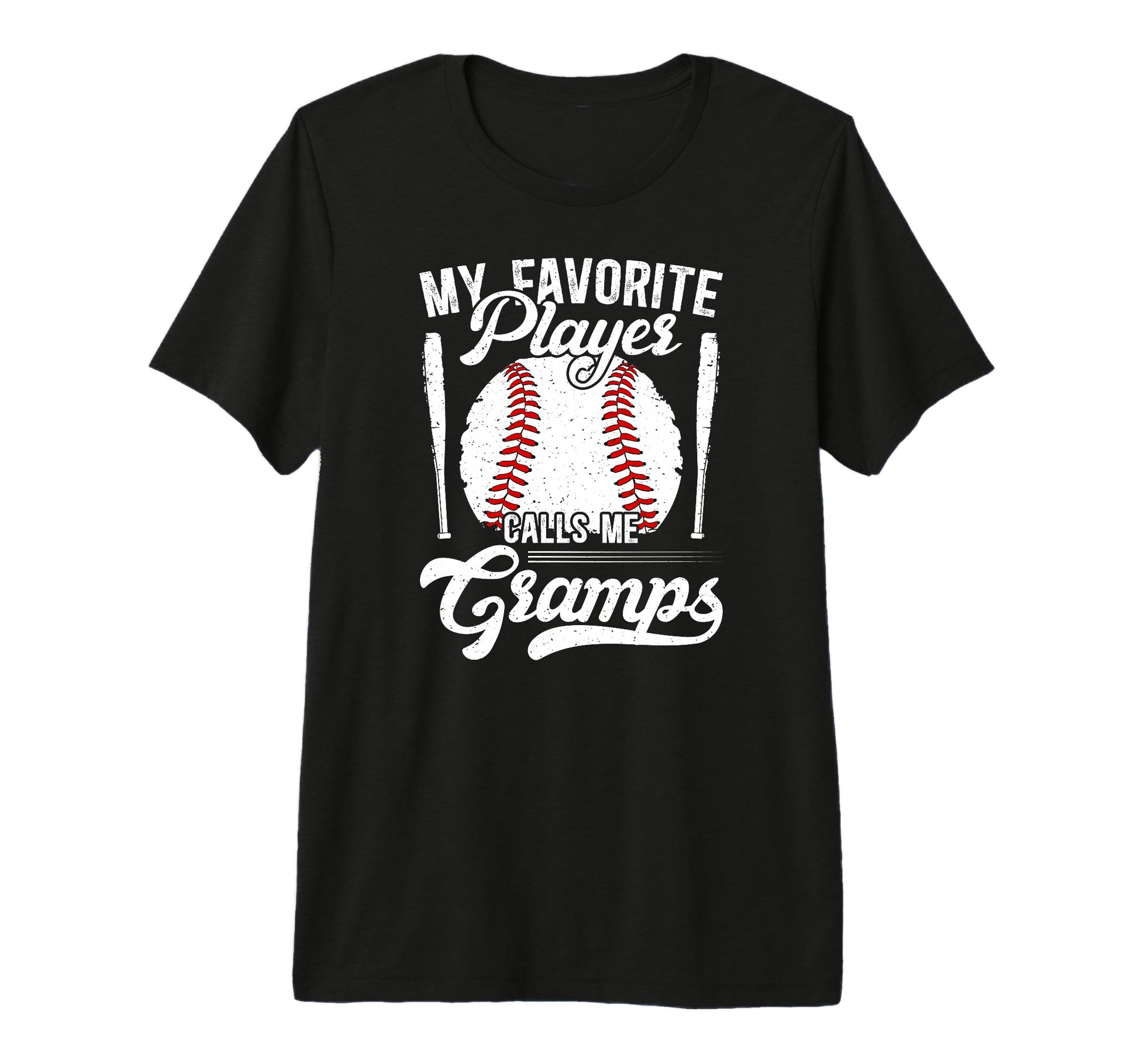 Mens My Favorite Baseball Player Gramps T-Shirt - Custom Art Print Unisex - T-Shirt, Sweatshirt, Hoodie