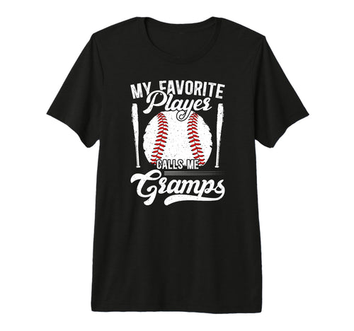 Mens My Favorite Baseball Player Gramps T-Shirt - Custom Art Print Unisex - T-Shirt, Sweatshirt, Hoodie