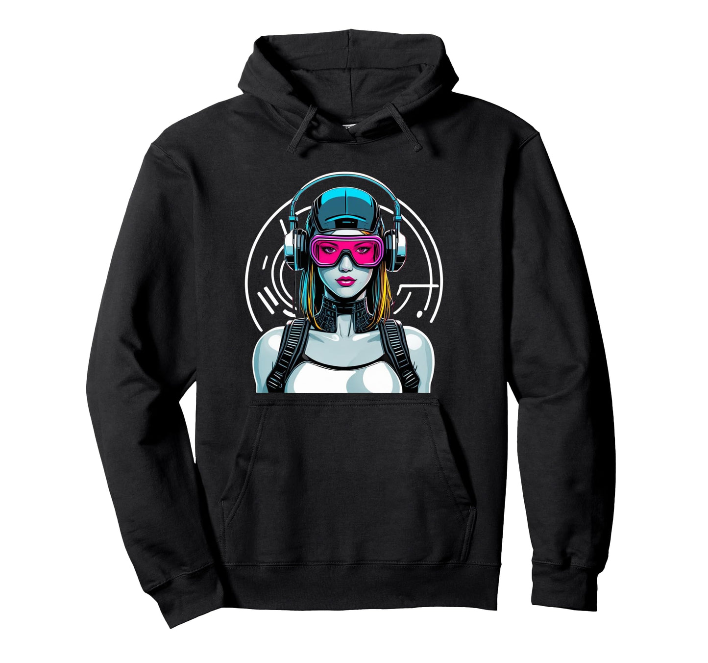 Beautiful Futuristic Gamer Synthwave Hoodie - Streetwear Style for Adults - T-Shirt, Sweatshirt, Hoodie