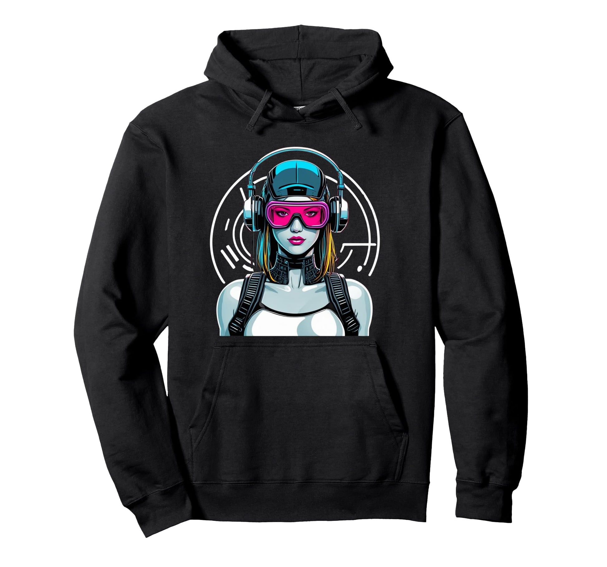 Beautiful Futuristic Gamer Synthwave Hoodie - Streetwear Style for Adults - T-Shirt, Sweatshirt, Hoodie