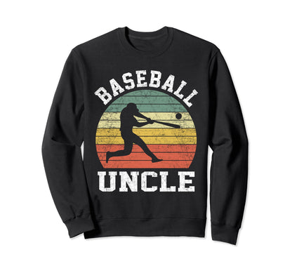 Baseball Uncle Baseball Lover Sweatshirt - Graphic Print Unisex - T-Shirt, Sweatshirt, Hoodie