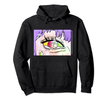 Sad Aesthetic Vaporwave Goth Manga Hoodie - Unique Graphic for Adults - T-Shirt, Sweatshirt, Hoodie