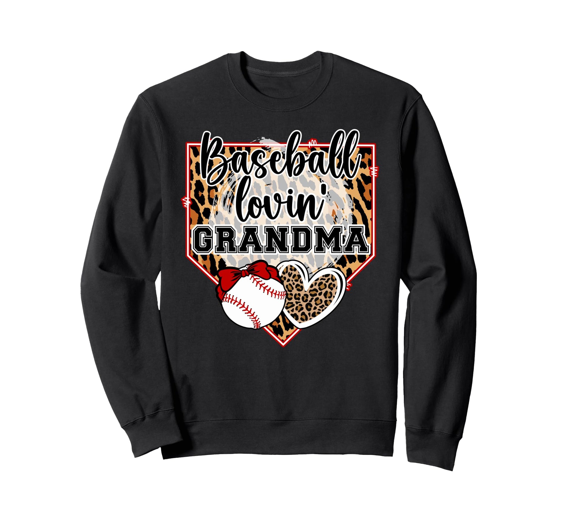Baseball Lovin Grandma Baseball Sweatshirt - Unique Graphic Men Women - T-Shirt, Sweatshirt, Hoodie