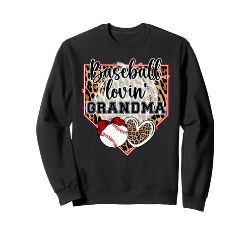 Baseball Lovin Grandma Baseball Sweatshirt - Unique Graphic Men Women - T-Shirt, Sweatshirt, Hoodie