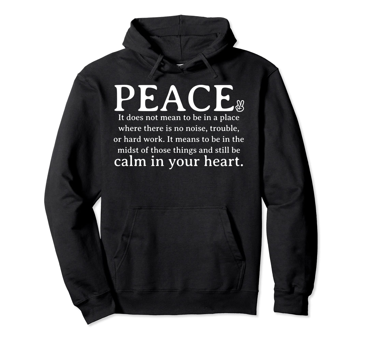 Peace Meaning Definition Boho Hippie Hoodie - Custom Art Print for Adults - T-Shirt, Sweatshirt, Hoodie