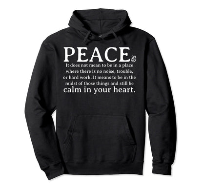 Peace Meaning Definition Boho Hippie Hoodie - Custom Art Print for Adults - T-Shirt, Sweatshirt, Hoodie