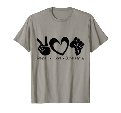 Peace Love Juneteenth T-Shirt - Fun Novelty Design Unisex - T-Shirt, Sweatshirt, Hoodie