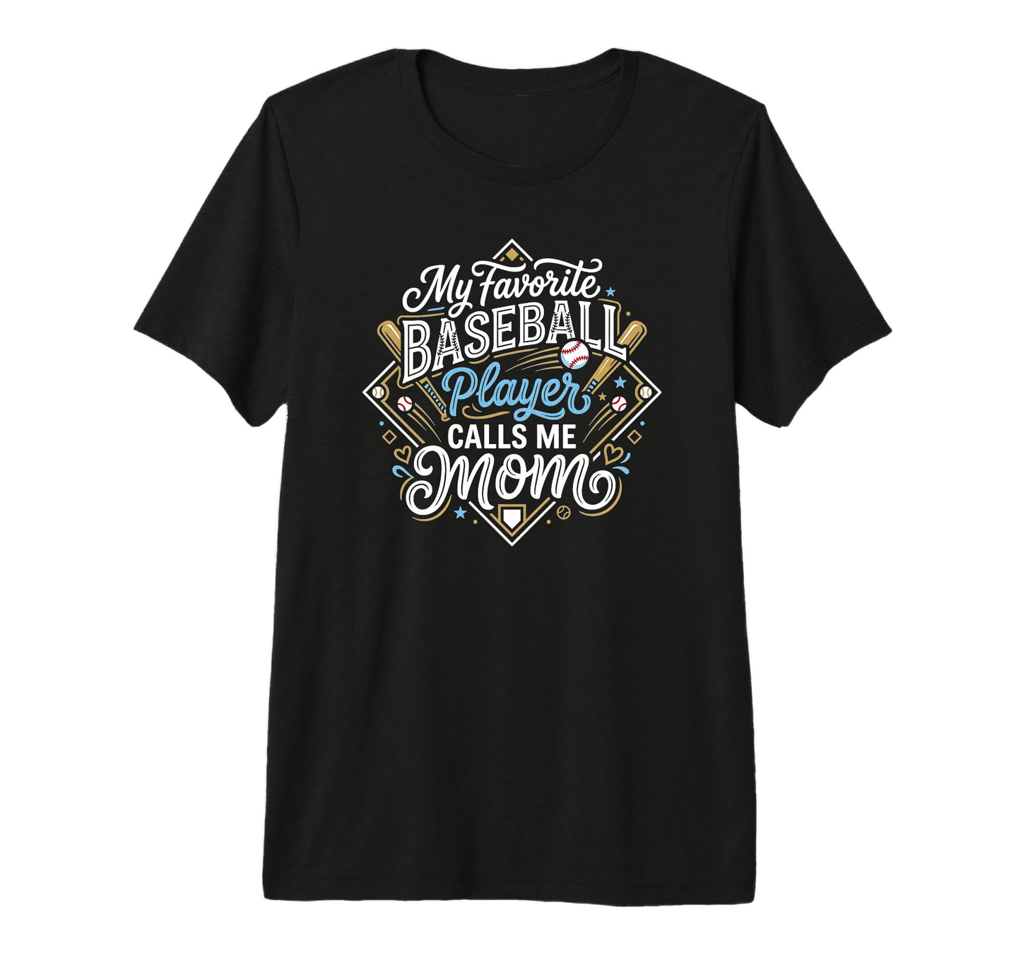 Funny Baseball Mom My Favorite T-Shirt - Aesthetic Graphic for Adults - T-Shirt, Sweatshirt, Hoodie