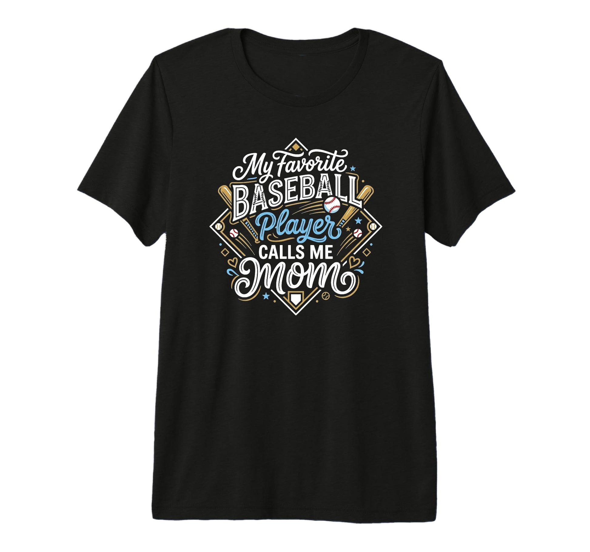 Funny Baseball Mom My Favorite T-Shirt - Aesthetic Graphic for Adults - T-Shirt, Sweatshirt, Hoodie