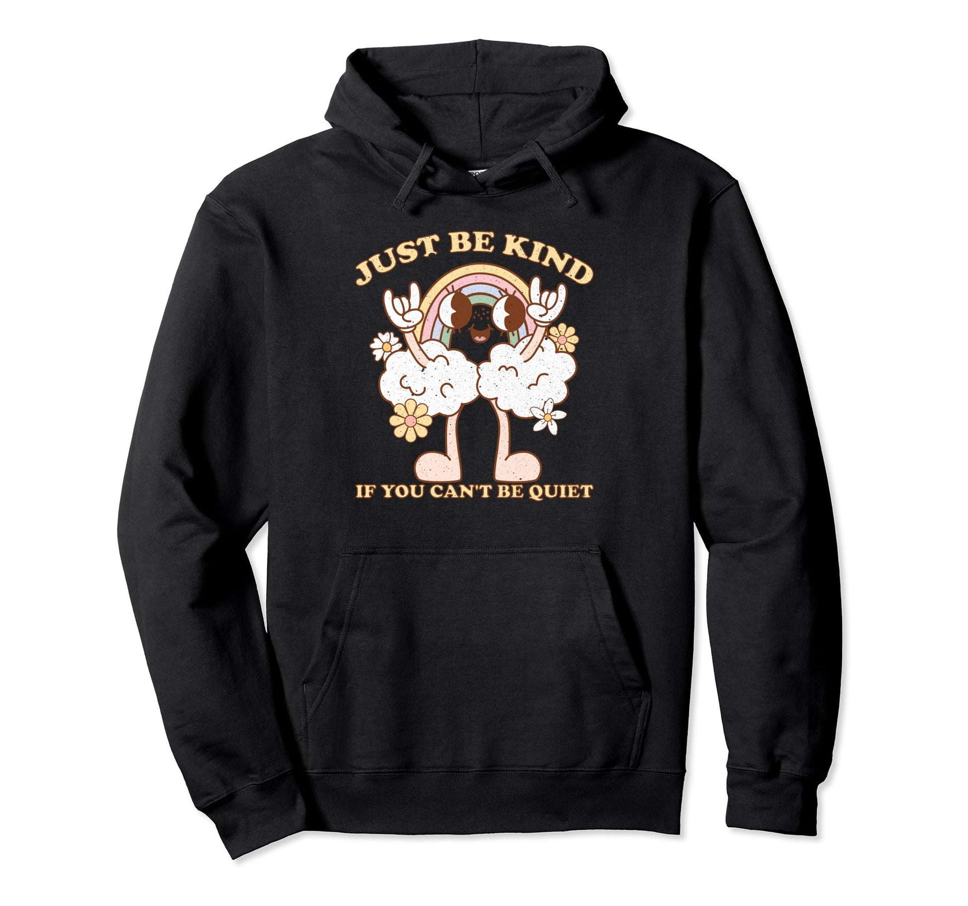 Funny Kind Groovy Rainbow Kindness Character Hoodie - Graphic Print Unisex - T-Shirt, Sweatshirt, Hoodie