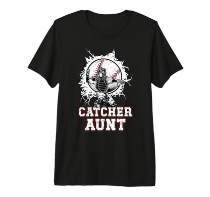 Baseball Catcher Aunt Baseball T-Shirt - Fun Novelty Design for Adults - T-Shirt, Sweatshirt, Hoodie