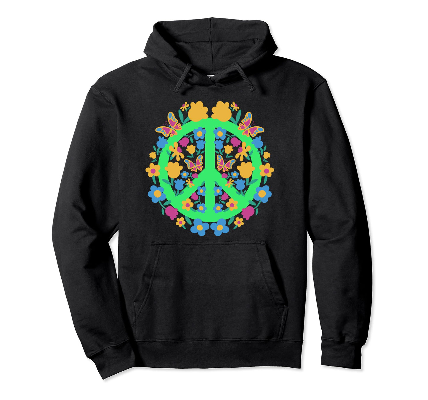 Hippie 60S 70S Costume Party Groovy Hoodie - Minimalist Print Unisex - T-Shirt, Sweatshirt, Hoodie