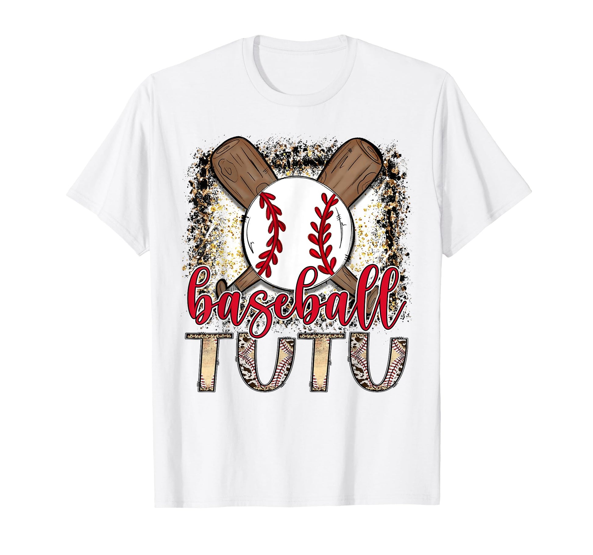 Baseball Tutu Leopard Proud Ball Tutu T-Shirt - Streetwear Style Unisex - T-Shirt, Sweatshirt, Hoodie