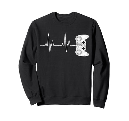 Gamer Heartbeat Young Teen Sweatshirt - Fun Novelty Design Men Women - T-Shirt, Sweatshirt, Hoodie
