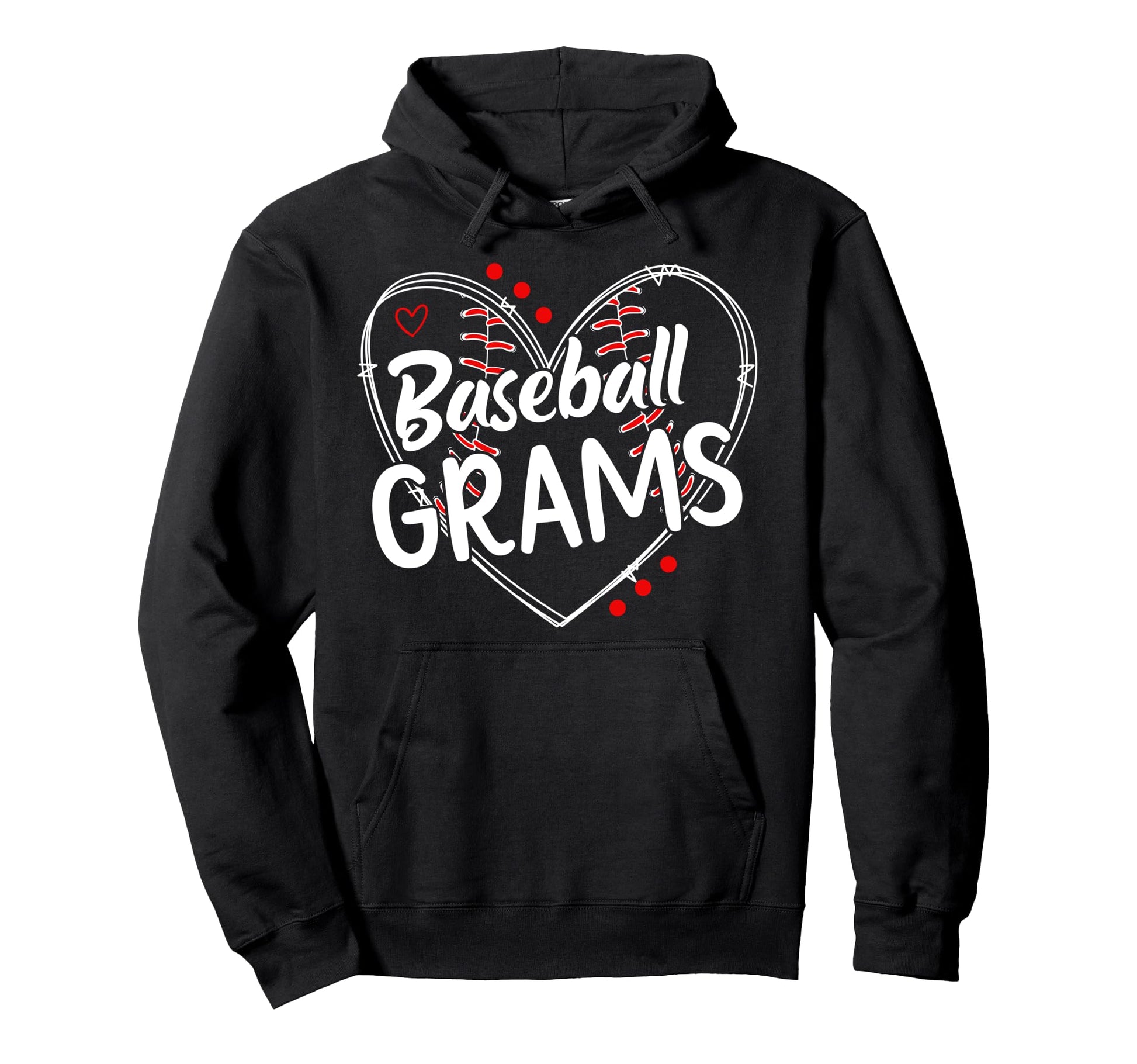 Baseball Grams Heart Grams Baseball Hoodie - Fun Novelty Design Men Women - T-Shirt, Sweatshirt, Hoodie
