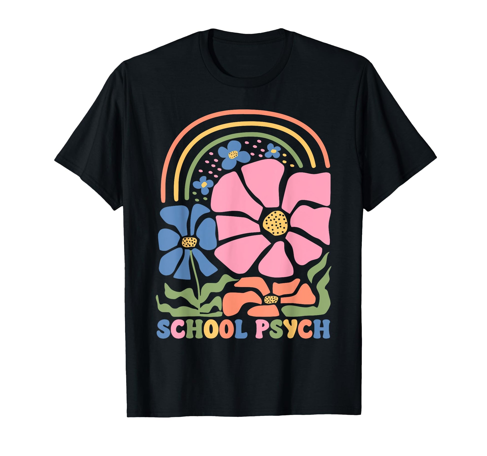Boho Floral School Psych Teacher School T-Shirt - Graphic Print Men Women - T-Shirt, Sweatshirt, Hoodie