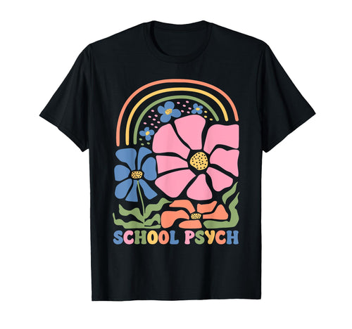 Boho Floral School Psych Teacher School T-Shirt - Graphic Print Men Women - T-Shirt, Sweatshirt, Hoodie