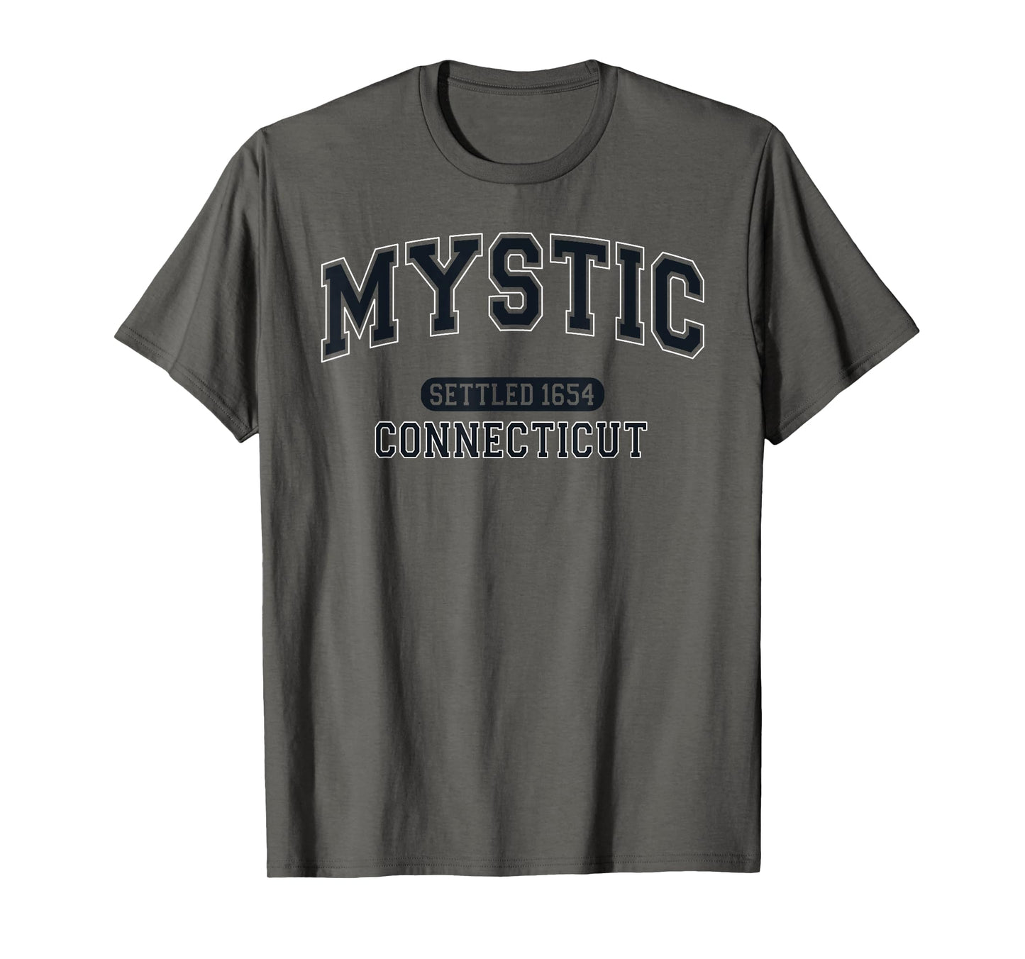 Mystic Connecticut Settled 1654 Sports T-Shirt - Aesthetic Graphic Unisex - T-Shirt, Sweatshirt, Hoodie