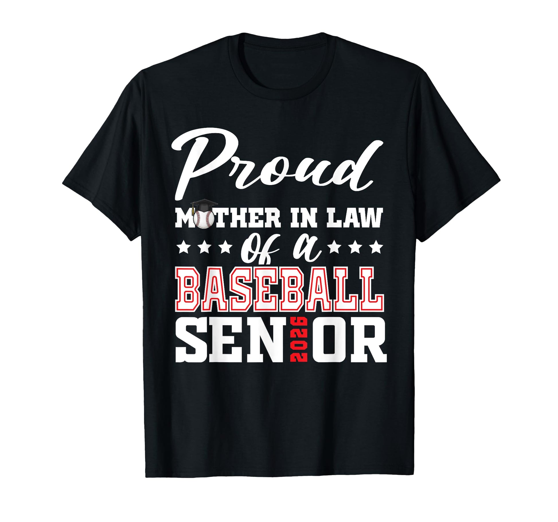 Proud Mother Law Baseball Senior T-Shirt - Aesthetic Graphic for Adults - T-Shirt, Sweatshirt, Hoodie