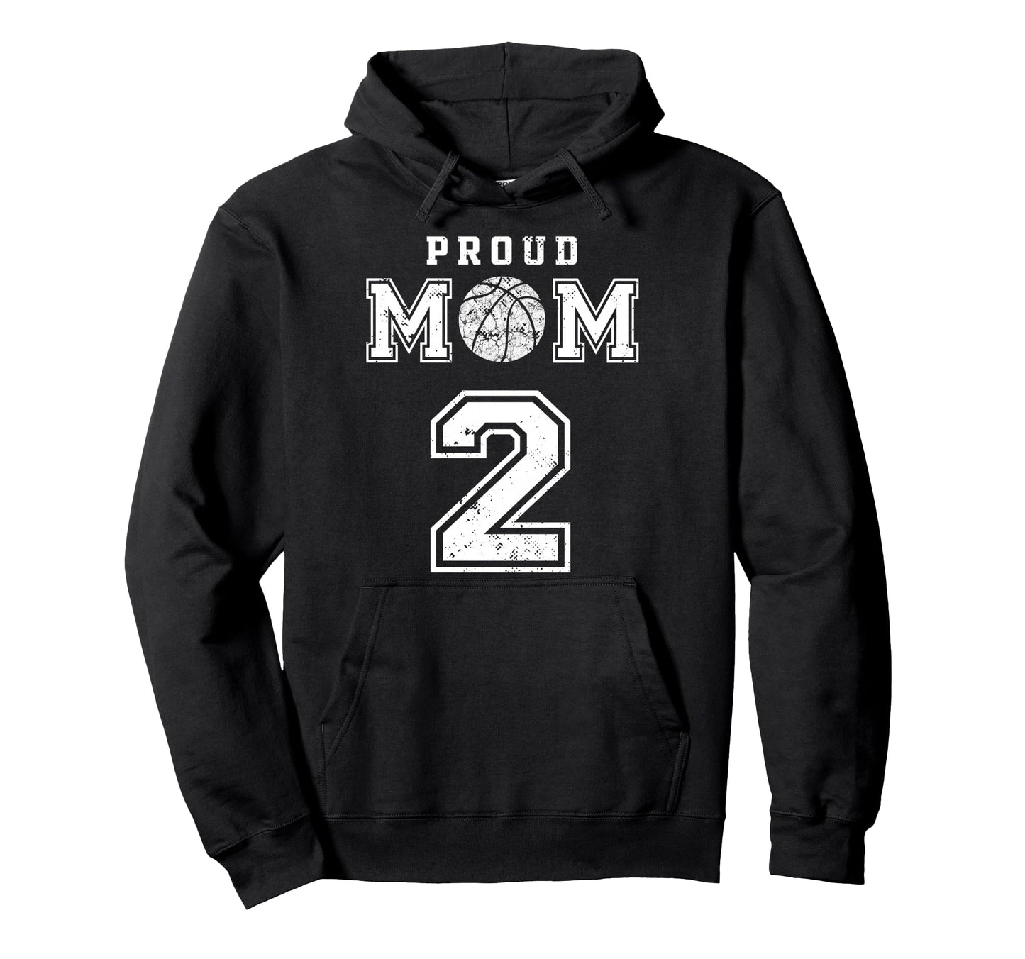 Custom Proud Basketball Mom Number 2 Hoodie - Novelty Apparel for Adults - T-Shirt, Sweatshirt, Hoodie