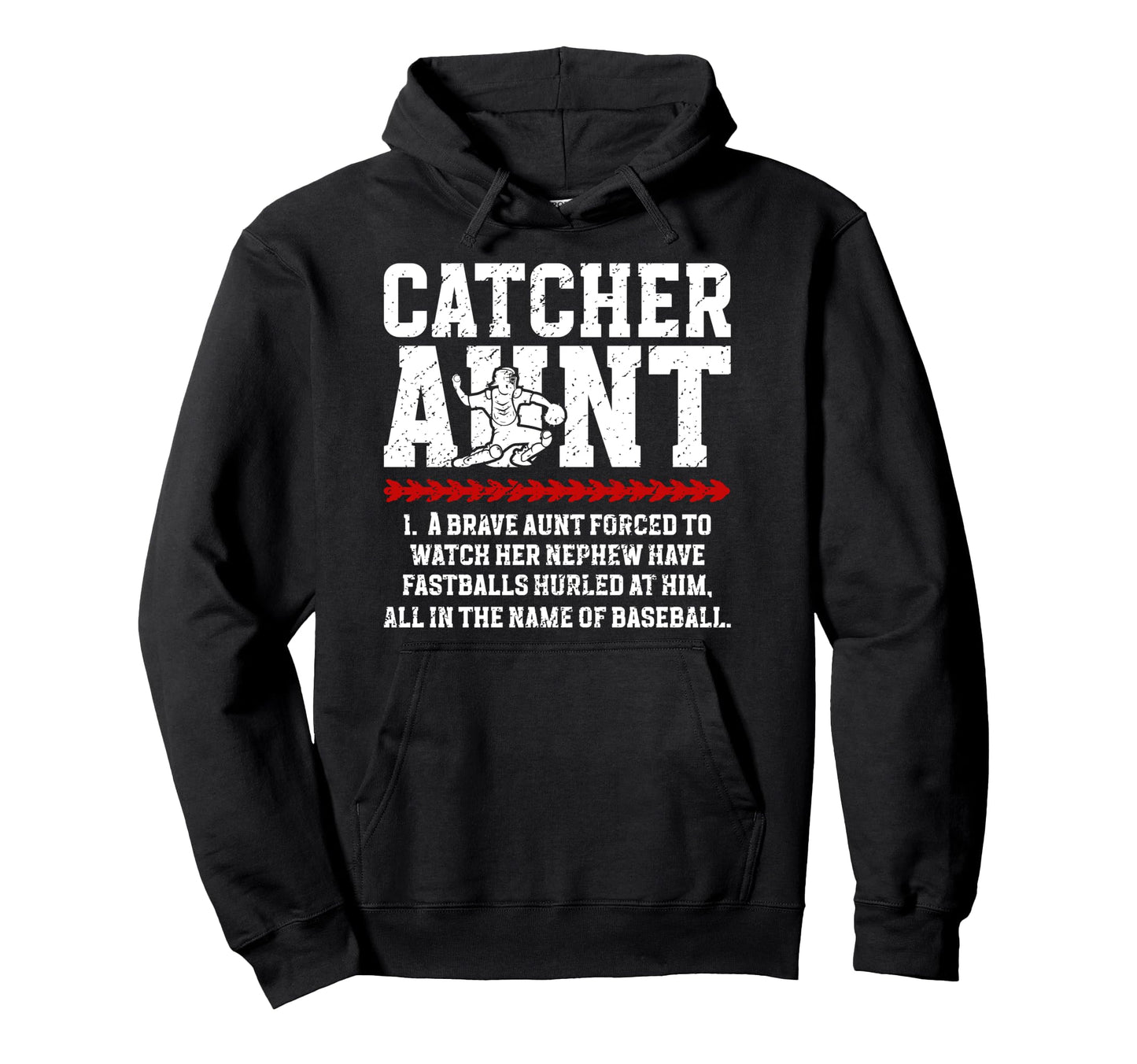 Baseball Catcher Aunt Baseball Catcher Hoodie - Trendy Graphic Men Women - T-Shirt, Sweatshirt, Hoodie