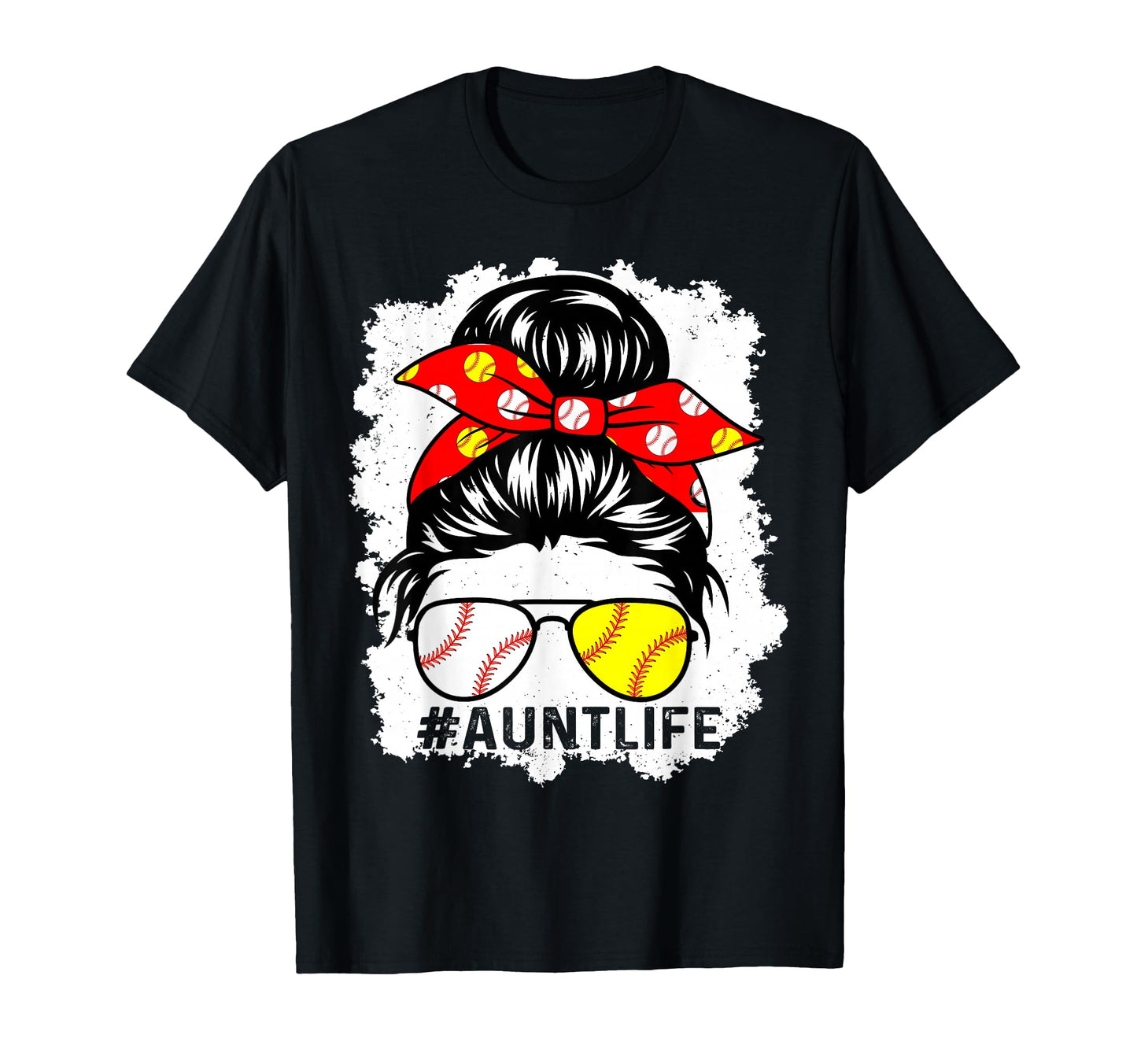 Womens Aunt Life Softball Baseball T-Shirt - Novelty Apparel for Adults - T-Shirt, Sweatshirt, Hoodie