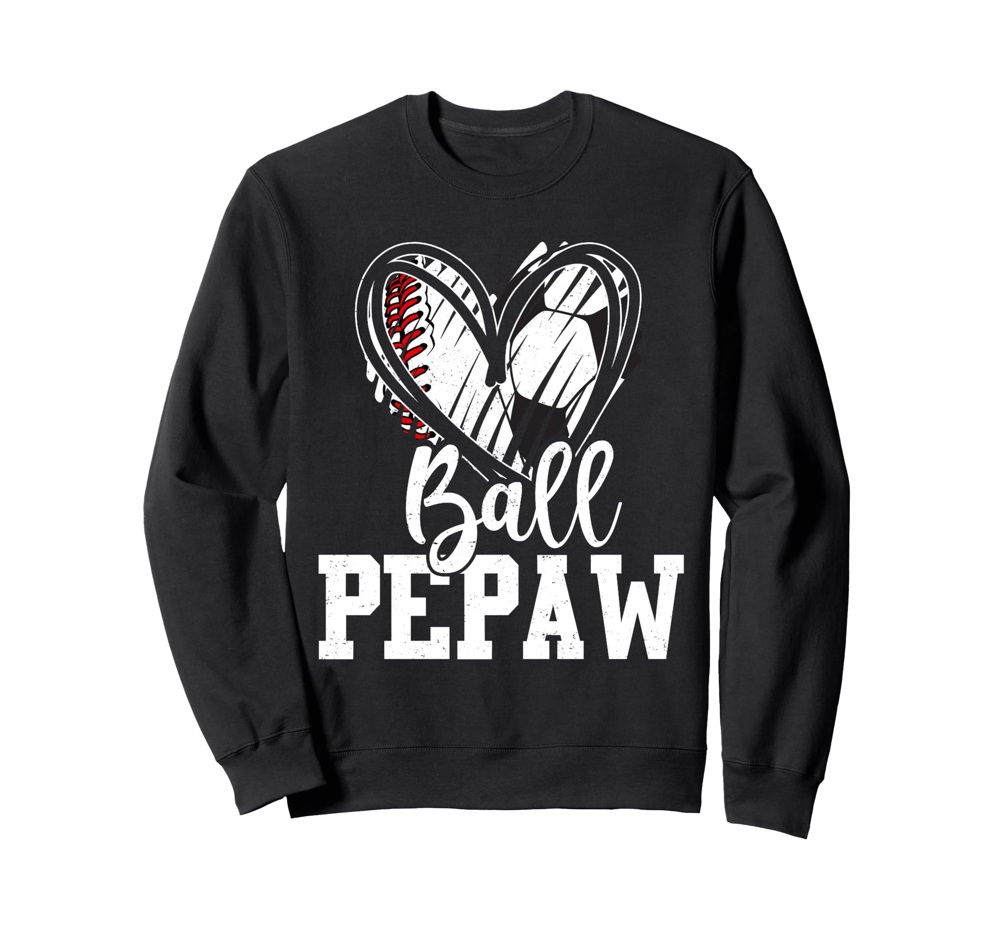 Ball Grandpa Heart Baseball Soccer Ball T-Shirt - Aesthetic Graphic Unisex - T-Shirt, Sweatshirt, Hoodie