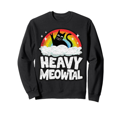 Funny Heavy Metal Art Cat Sweatshirt - Aesthetic Graphic for Adults - T-Shirt, Sweatshirt, Hoodie