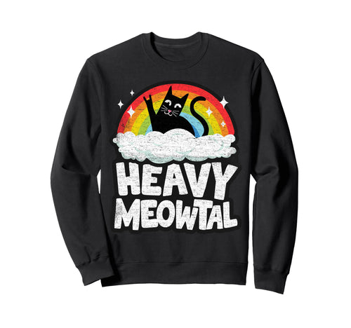 Funny Heavy Metal Art Cat Sweatshirt - Aesthetic Graphic for Adults - T-Shirt, Sweatshirt, Hoodie
