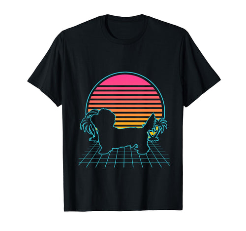 Dandie Dinmont Terrier 80S Vaporwave T-Shirt - Aesthetic Graphic Men Women - T-Shirt, Sweatshirt, Hoodie