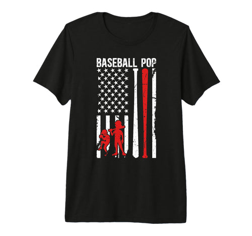 Mens Baseball Pop Grandpa Us Flag Pop T-Shirt - Unique Graphic Unisex - T-Shirt, Sweatshirt, Hoodie