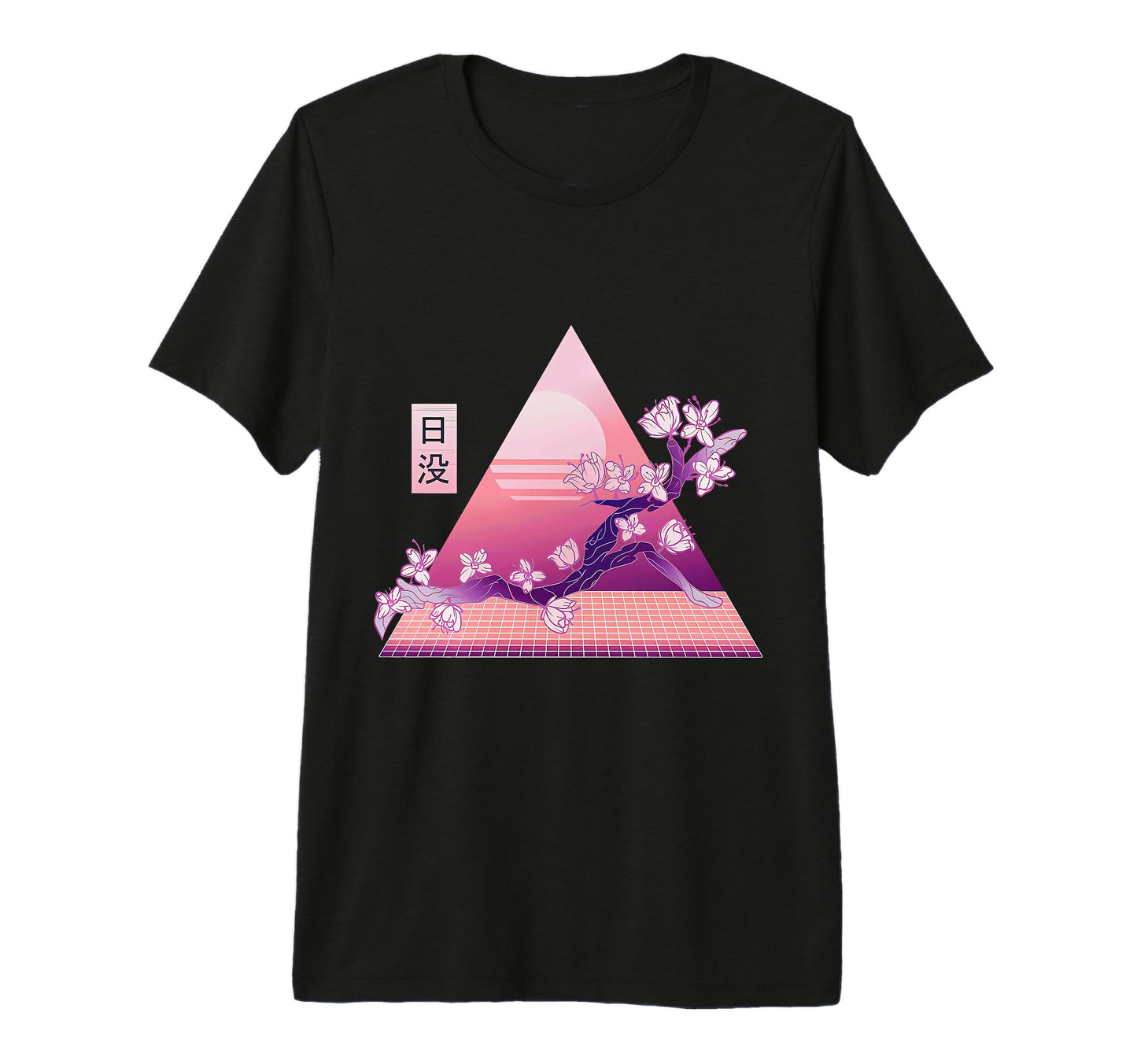 Cherry Blossom Japanese Sakura Vaporwave T-Shirt - Trendy Graphic Unisex - T-Shirt, Sweatshirt, Hoodie