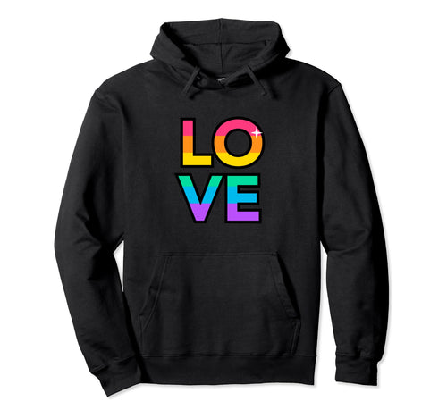 Love Rainbow Colors Groovy Hoodie - Casual Everyday Wear Unisex - T-Shirt, Sweatshirt, Hoodie
