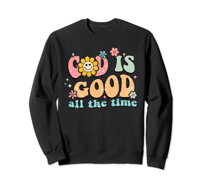 Boho God Is Good Religious Jesus Sweatshirt - Aesthetic Graphic Unisex - T-Shirt, Sweatshirt, Hoodie