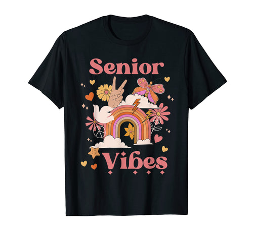 Senior Vibes School Groovy 12Th T-Shirt - Novelty Apparel Men Women - T-Shirt, Sweatshirt, Hoodie