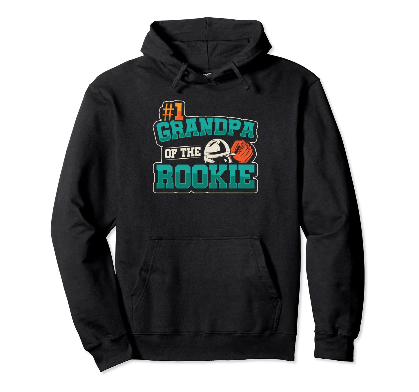 Grandpa Rookie Baseball Player Sports Hoodie - Aesthetic Graphic Unisex - T-Shirt, Sweatshirt, Hoodie