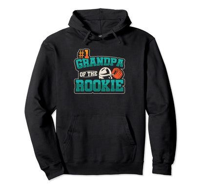 Grandpa Rookie Baseball Player Sports Hoodie - Aesthetic Graphic Unisex - T-Shirt, Sweatshirt, Hoodie