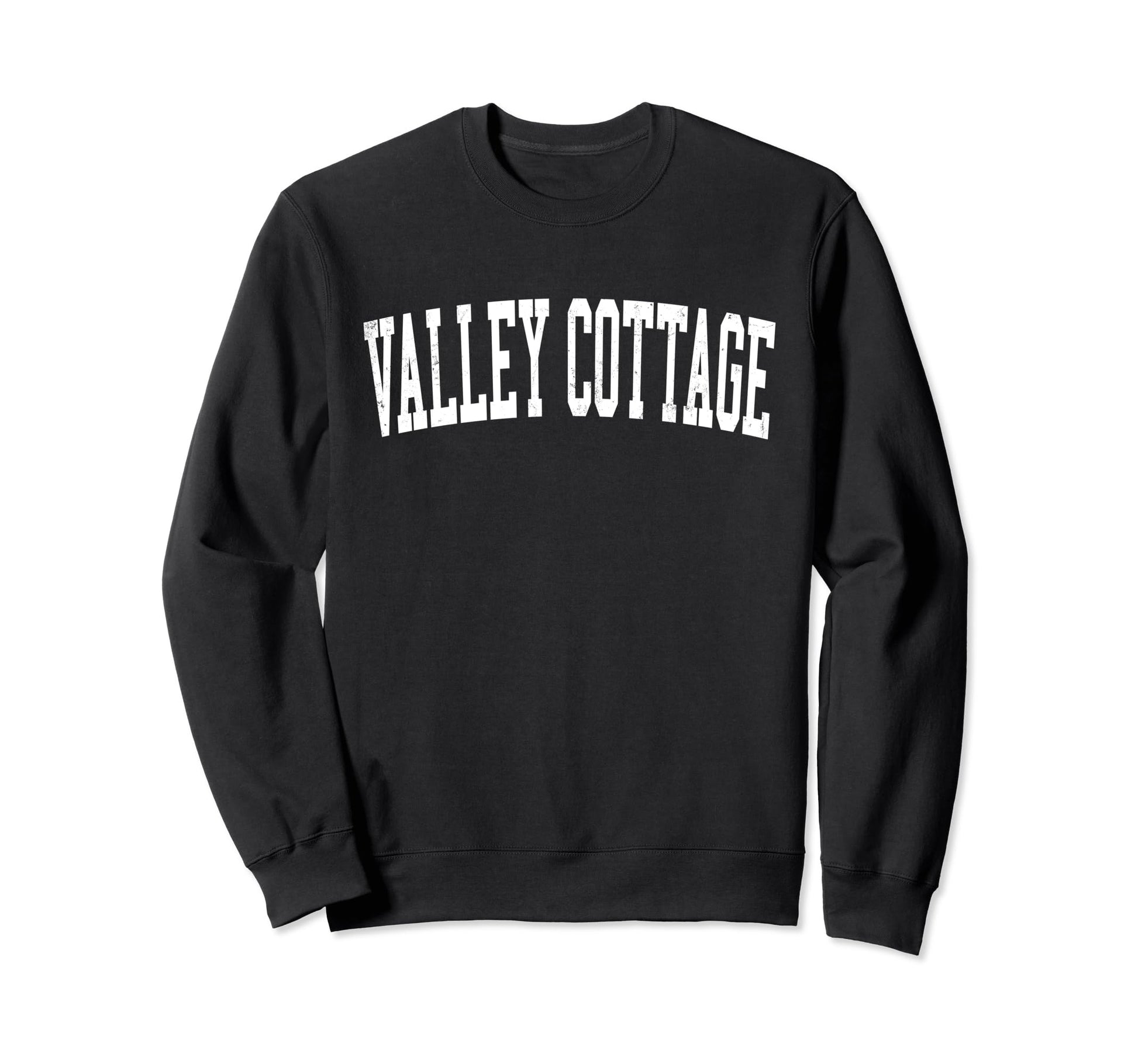 Valley Cottage Ny Distressed White Sweatshirt - Unique Graphic Men Women - T-Shirt, Sweatshirt, Hoodie