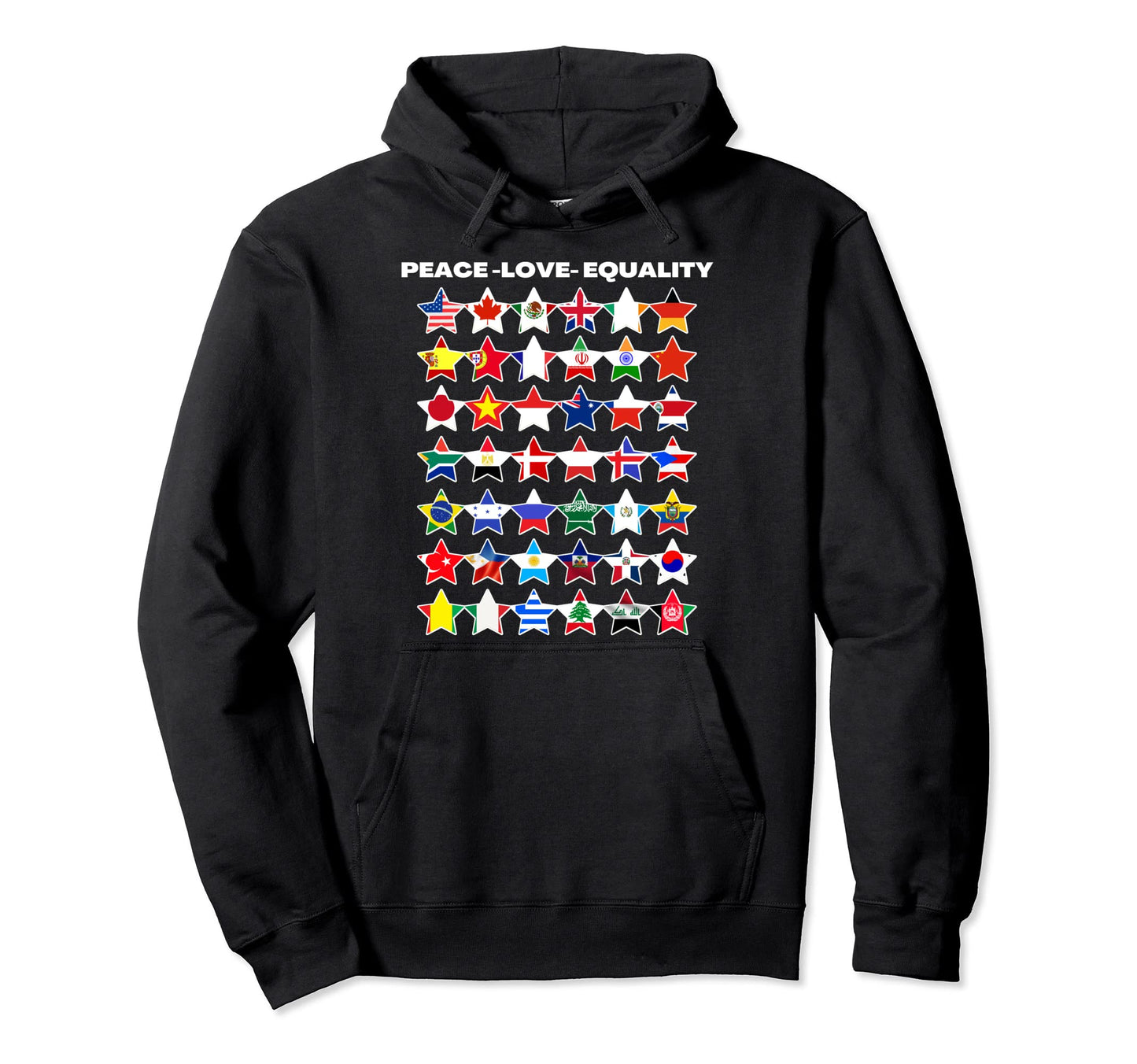 Peace Love Equality World Peace Day Hoodie - Aesthetic Graphic for Adults - T-Shirt, Sweatshirt, Hoodie