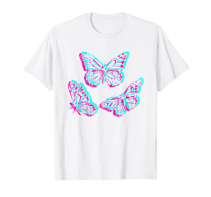 Pastel Goth Aesthetic Butterfly Glitch T-Shirt - Unique Graphic Unisex - T-Shirt, Sweatshirt, Hoodie