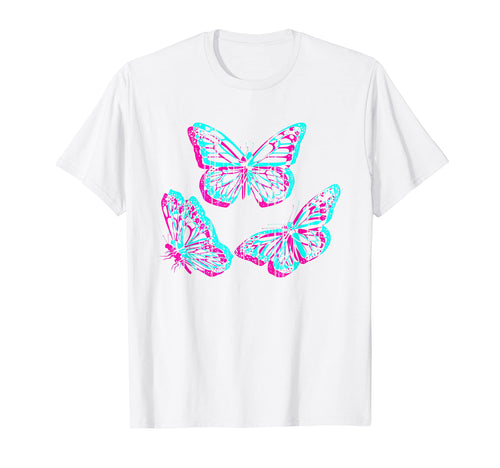 Pastel Goth Aesthetic Butterfly Glitch T-Shirt - Unique Graphic Unisex - T-Shirt, Sweatshirt, Hoodie