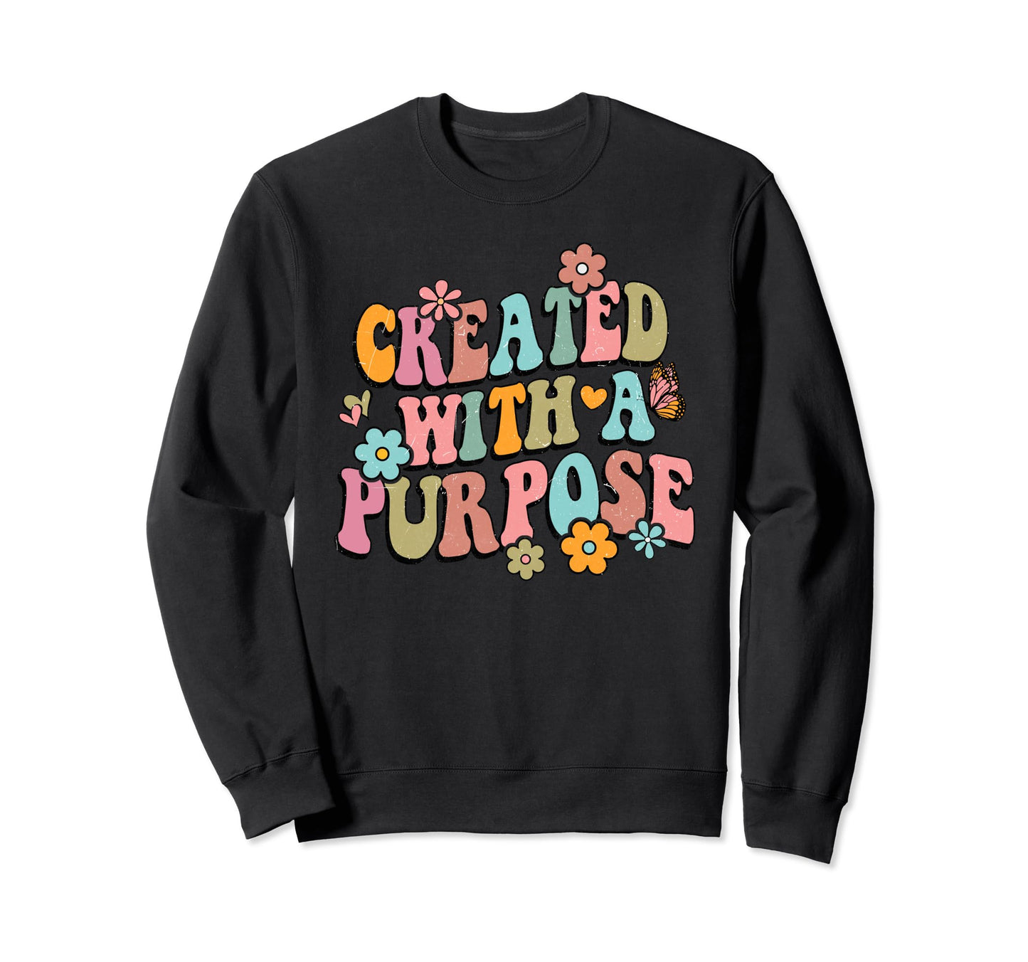 Boho Created Purpose Religious Bible Sweatshirt - Custom Art Print Unisex - T-Shirt, Sweatshirt, Hoodie