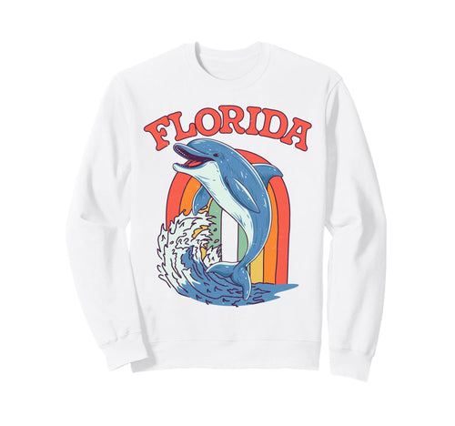 Dolphin Florida Beach Summer Sweatshirt - Casual Everyday Wear Men Women - T-Shirt, Sweatshirt, Hoodie