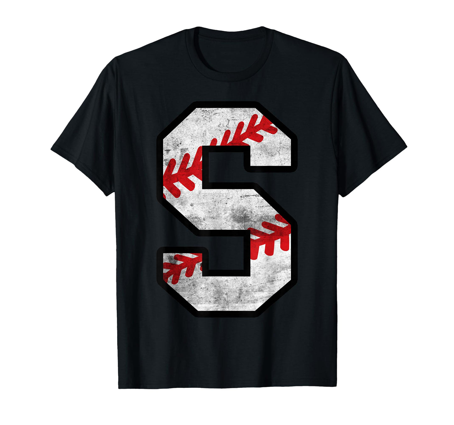 Distressed Baseball Letter S T-Shirt - Casual Everyday Wear Unisex - T-Shirt, Sweatshirt, Hoodie