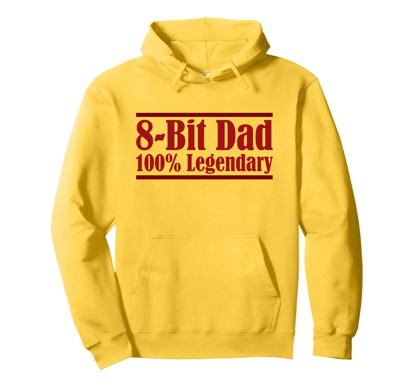 8 Bit Dad 100 Legendary Gaming Video Hoodie - Casual Everyday Wear Unisex - T-Shirt, Sweatshirt, Hoodie