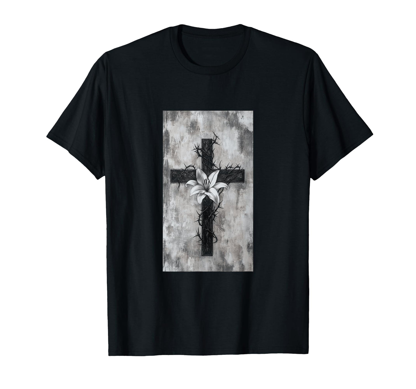 Gothic Cross Grunge Aesthetic Y2K T-Shirt - Minimalist Print for Adults - T-Shirt, Sweatshirt, Hoodie
