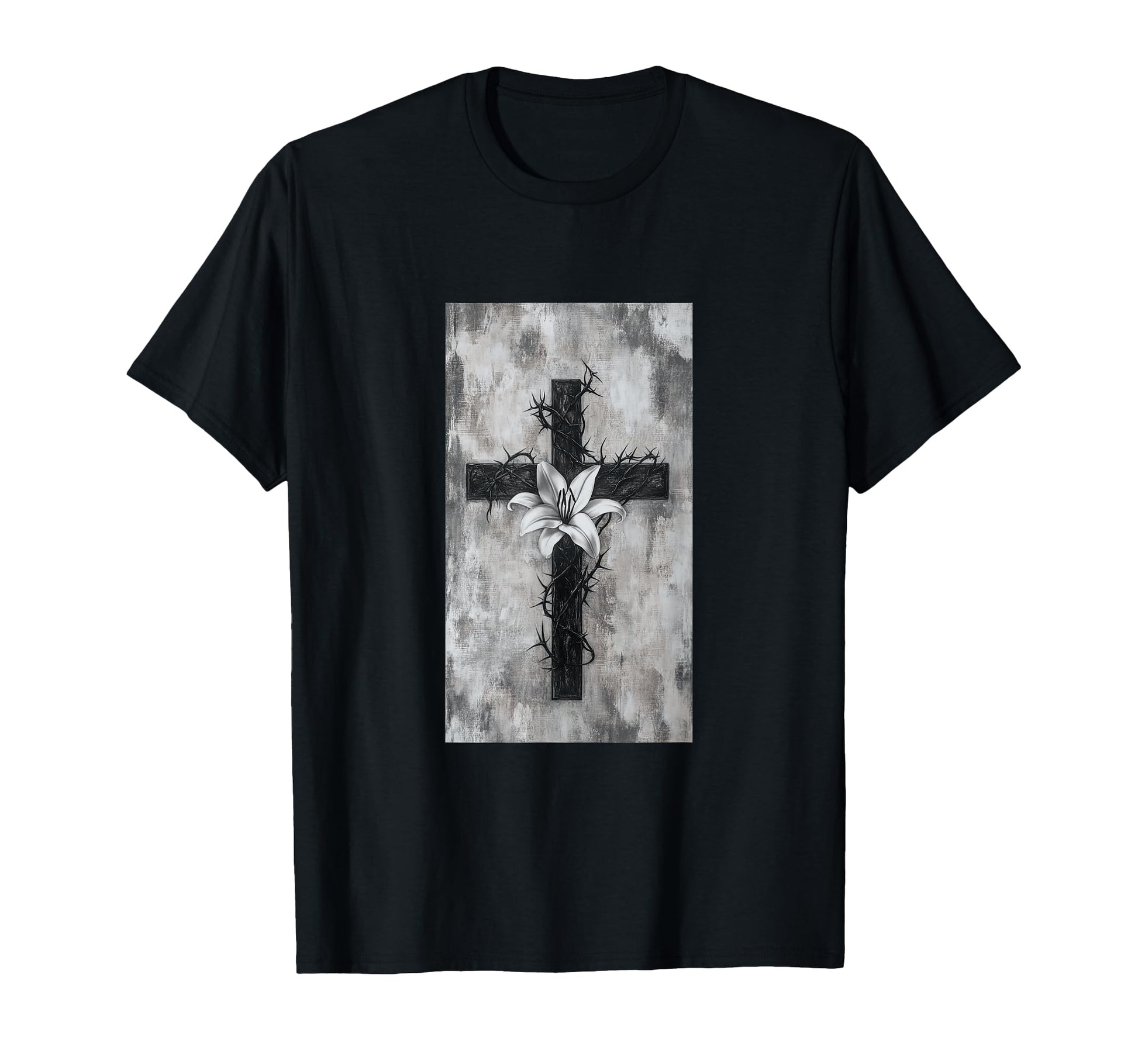 Gothic Cross Grunge Aesthetic Y2K T-Shirt - Minimalist Print for Adults - T-Shirt, Sweatshirt, Hoodie
